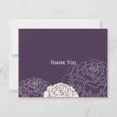 Roos Garden Hartelijk dank - Paars Bedankkaart (Achterkant)