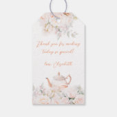 Roos Garden Tea Party Vrijgezellenfeest Favoriet T Cadeaulabel (Achterkant)