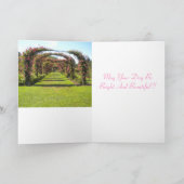 Roos Garden Verjaardagskaart Kaart (Binnen)