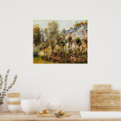 Roos Garden Wargemont van Renoir Poster (Keuken)
