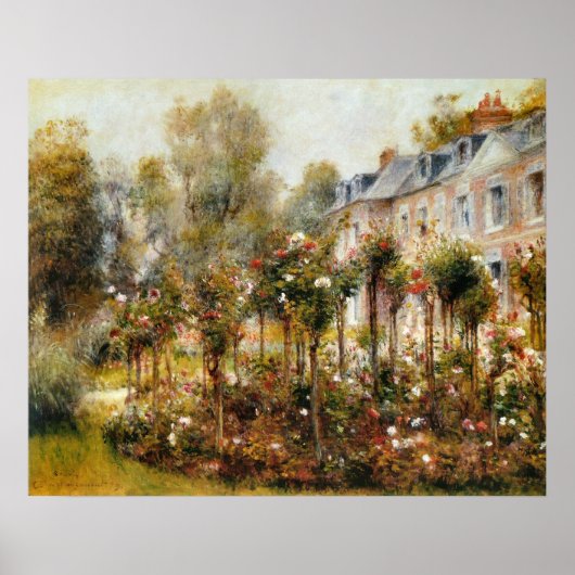 Roos Garden Wargemont van Renoir Poster (Voorkant)