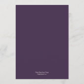 Roos Garden Wedding Menu Card - Paars (Achterkant)