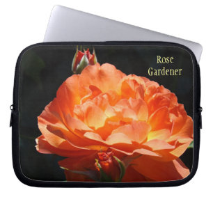 Roos Gardenre-cadeaus Oranje Roos ventilatortas Laptop Sleeve