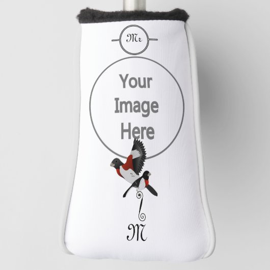 Roos Gebrekte gegrosbeak Kardinaal vogel Golfheadcover (Draai 90)