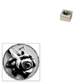 Roos gegraveerd 	rubberstempel (Gestempeld)