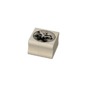 Roos gegraveerd 	rubberstempel (Stempel)