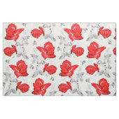 Roos Geitic Red/Gray Pattern Stof (Fat Quarter)