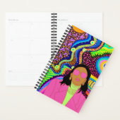 Roos gekleurde wereld planner (Display)