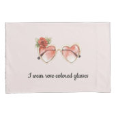 Roos gekleurde zonnebril kussensloop (Voorkant-Rechts)