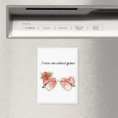 Roos gekleurde zonnebril magneet (Insitu (Vaatwasser))