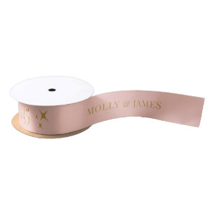 Roos - Gepersonaliseerd Jubileum Gift Satin Ribbon Lint