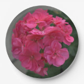  Roos Geranium Floral Papieren Bordje (Voorkant)