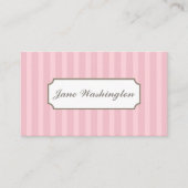 Roos gestreept Visitekaartje (Voorkant)