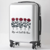 Roos & Gezegde (8 1/2" bloemen op 14" sticker) Sticker (Koffer)