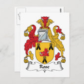 Roos gezinscrest briefkaart (Voorkant / Achterkant)