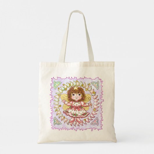 Roos Girl Fairy canvas tas (Achterkant)