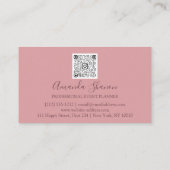 Roos Glam Event Planner QRCODE Visitekaartje (Achterkant)