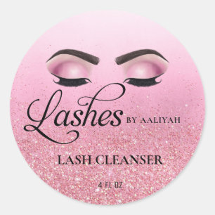 Roos Glam Glitter Lash Bath Shampoo Cleanser Ronde Sticker