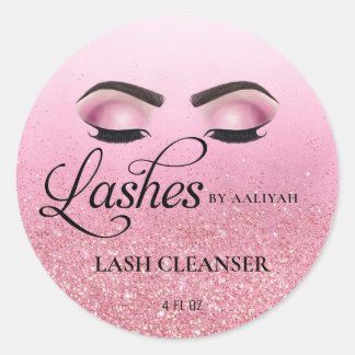 Roos Glam Glitter Lash Bath Shampoo Cleanser Ronde Sticker