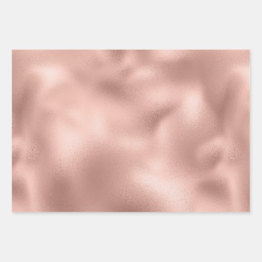 Roos Glam Gold Glitzy Sparkle Glitter Inpakpapier Vel (Voorkant 2)