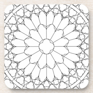 Roos Glas in lood Drankjes Onderzetter