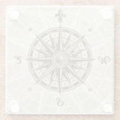  Roos Glazen Onderzetter (Achterkant)