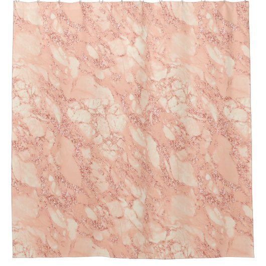 Roos Glitter 3 Douchegordijn (Voorkant)