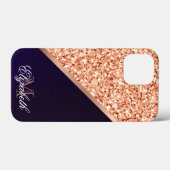 Roos Glitter Case-Mate iPhone Case (Achterkant (horizontaal))