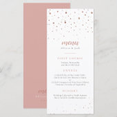 Roos Glitter Classic Wedding Menu (Voorkant / Achterkant)