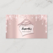 Roos Glitter Closet Hanger Boutique QR Code Visitekaartje (Voorkant)