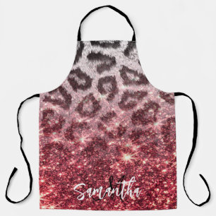 Roos Glitter en Leopard Print Schort