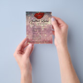 Roos Glitter Kus Lippen Prijslijst Glitter  Flyer (Hand)