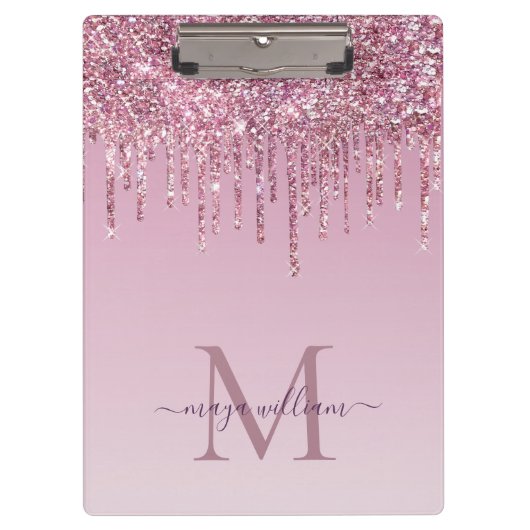 Roos Glitter maakt een persoonlijk monogram en een Klembord (Voorkant)