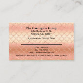 Roos Glitter Mermaid Pattern Bling Visitekaartje (Achterkant)