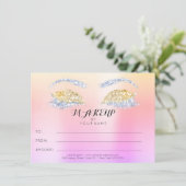 Roos Glitter Ombre Make-up Schoonheidscertificaat  (Staand voorkant)