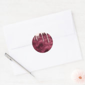 Roos Glitter Ronde Sticker (Envelop)