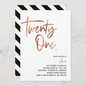 Roos Gold 21e uitnodiging, Vrouw 21e uitnodiging (Voorkant / Achterkant)