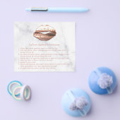 Roos Gold 3D Lips Marble Makeup Instruction Tips Flyer (Enkel)