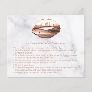 Roos Gold 3D Lips Marble Makeup Instruction Tips Flyer