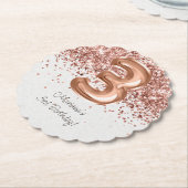 Roos Gold 3e verjaardagsfeestje Kartonnen Onderzetters (Gekanteld)