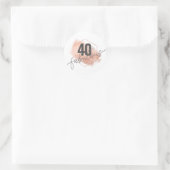 Roos Gold 40 en Fabulous 40th Birthday Sticker (Tas)