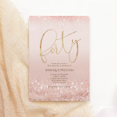 Roos Gold 40e 40e verjaardag Kaart