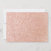 Roos Gold 50th Birthday Invitation - Vrouw 50th Kaart (Achterkant)