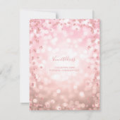 Roos Gold 60th Birthday Glam Licht sparen de datum Save The Date (Achterkant)