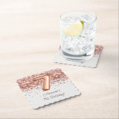 Roos Gold 7e verjaardagsfeestje Kartonnen Onderzetters (Insitu)