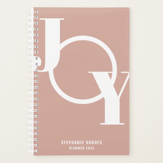 Roos Gold Aangepaste foto 2023-printer Planner (Voorkant)