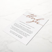 Roos Gold Aangepaste foto Hartelijk dank Folie Feestdagenkaart (Gedraaid)