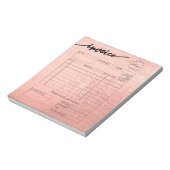 Roos Gold Aangepaste Logo Factuurschild Chef Notitieblok (Gedraaid)