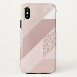 Roos Gold Abstract Patroon iPhone XS Hoesje