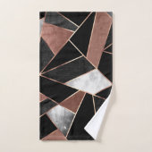 Roos Gold Abstract Pattern Bath Towel Set Bad Handdoek (Handdoek)